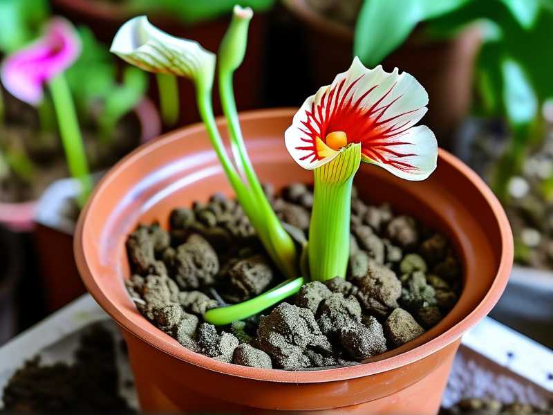 How to prevent dry peat dust inhalation while mixing substrate for Sarracenia plants