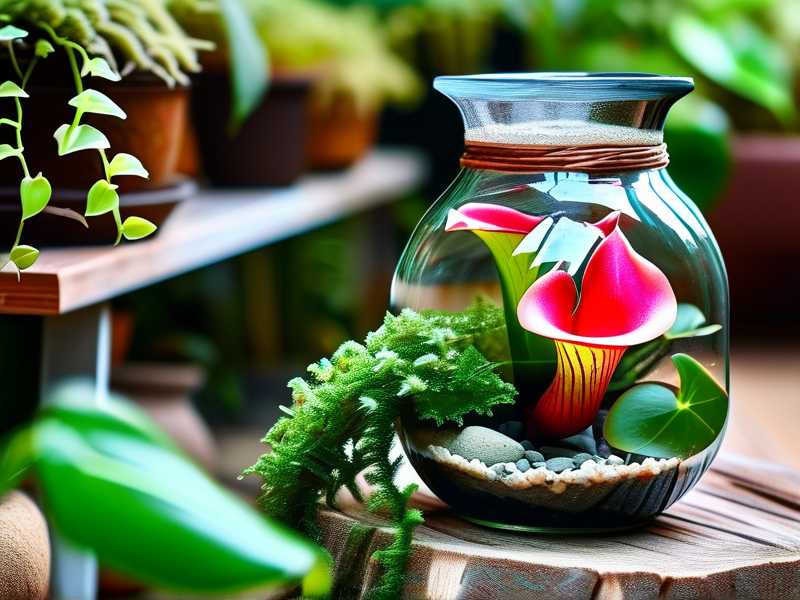 How to wipe hard water mineral stains off terrarium glass surrounding Sarracenia plants