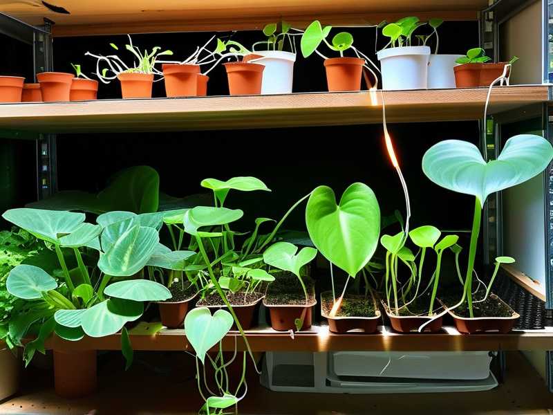 How to maintain dim indirect light for rooting Sarracenia leaf cuttings indoors