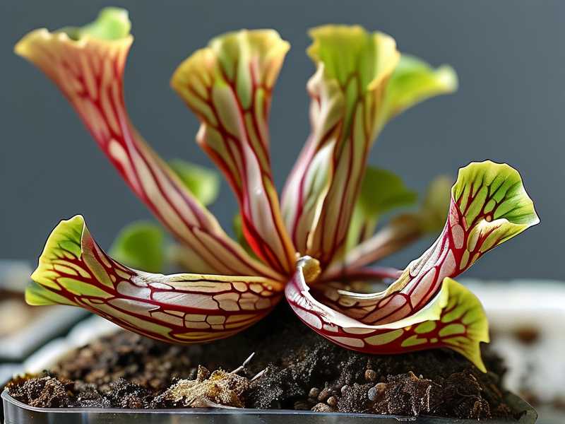 How to let divided Sarracenia rhizomes air dry briefly before repotting fresh medium
