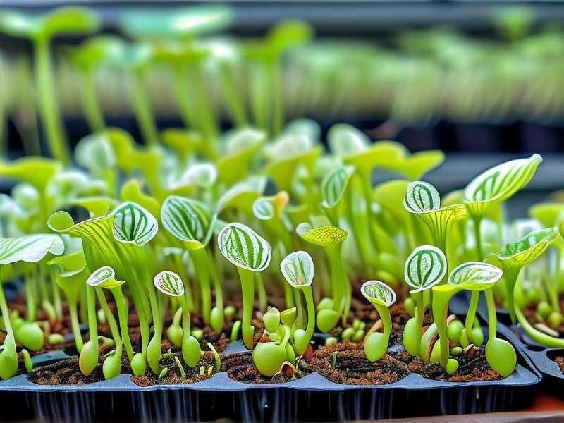 How to move sprouted Sarracenia seedlings away from direct intense LED grow lights