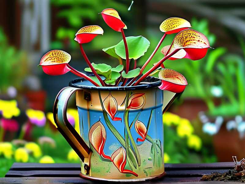 How to rinse watering cans thoroughly to remove soap residue before Sarracenia use