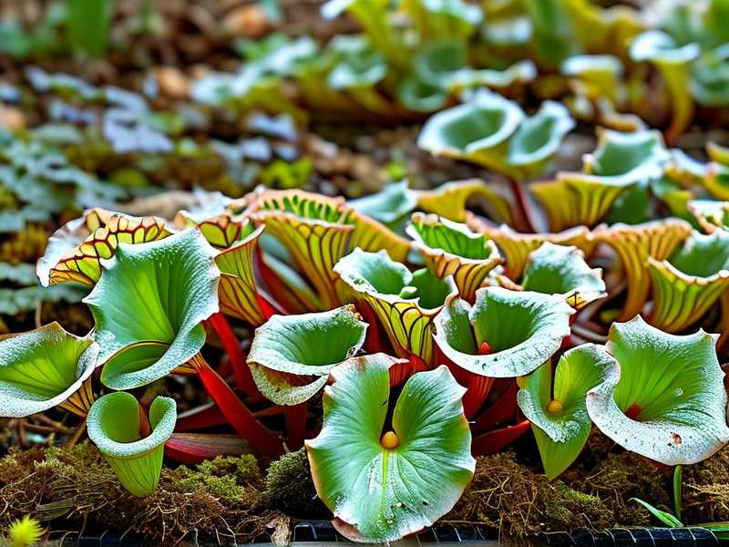 How to rake away compacted old mulch layers from Sarracenia bog beds each spring