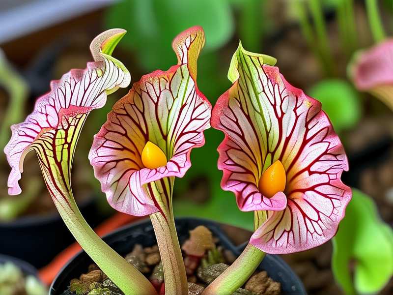Ornamental Sarracenia with Unique Pitcher Shapes 6 Rare Varieties