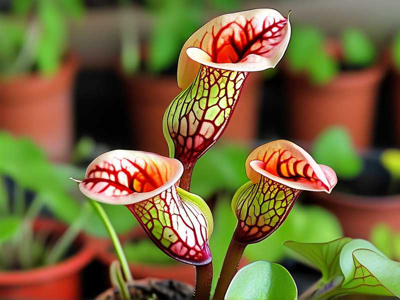 How to avoid disturbing developing Sarracenia flower buds during seasonal repotting
