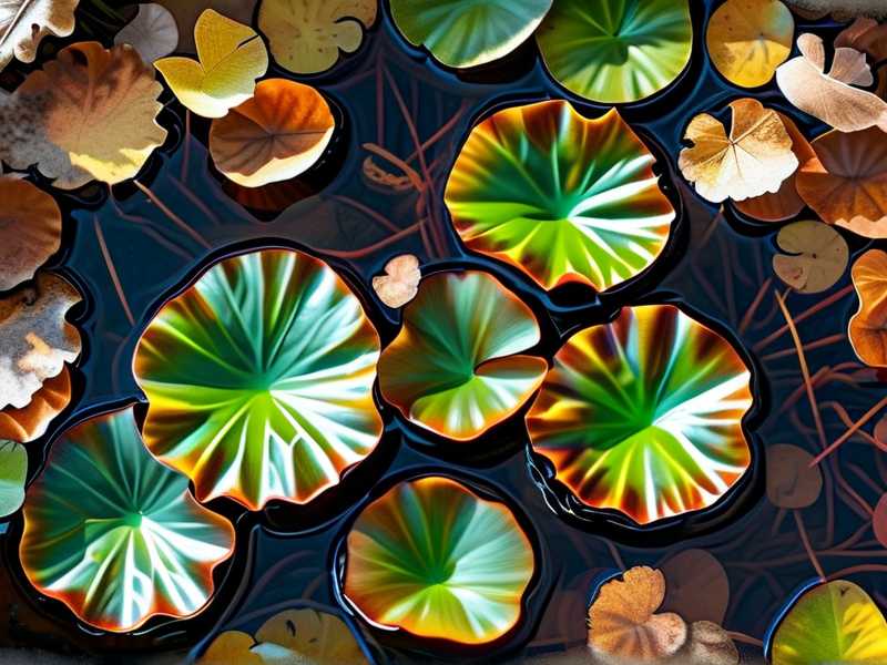 How to cover bog pond surfaces with autumn leaf mulch insulating Sarracenia from winter frost